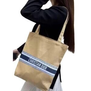 Christian Dior Canvas GWP Tote – Paris Yellow / Blue Stripe - NEW  in Packaging